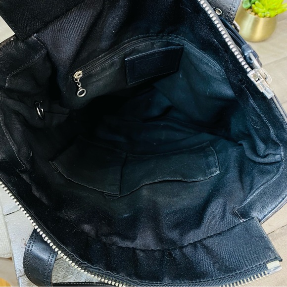 Coach Hampton Vintage Black Smooth Leather Tote Shoulder Bag - Picture 13 of 13